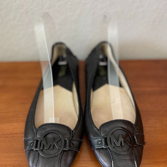 Michael Kors Womens Black Leather Fulton Moc Ballerina Ballet Flats Size 8.5M - Picture 2 of 14